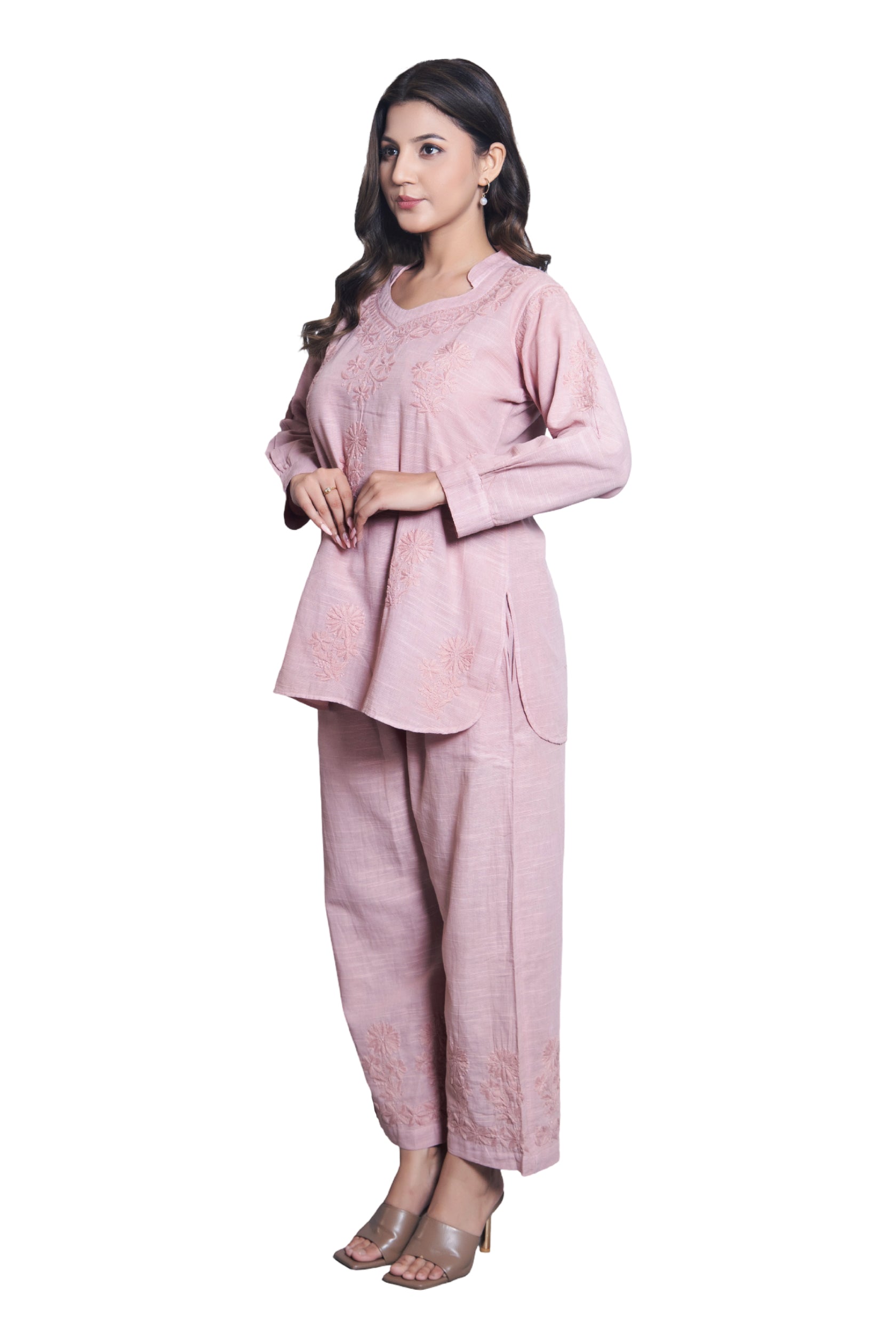 Vanika Blush Serenity Embroidered Co-ord Set