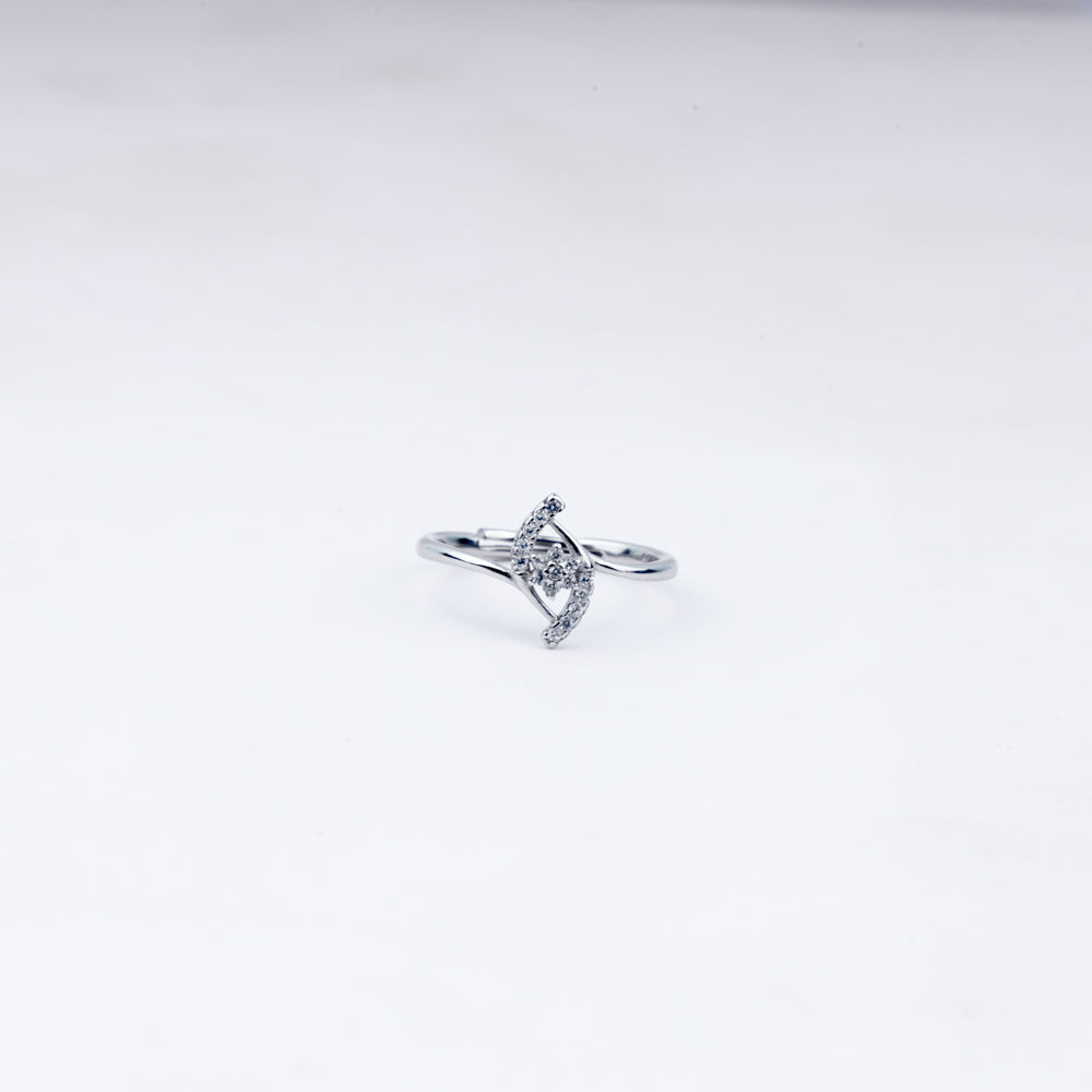 Crescent Spark Ring – 925 Sterling Silver