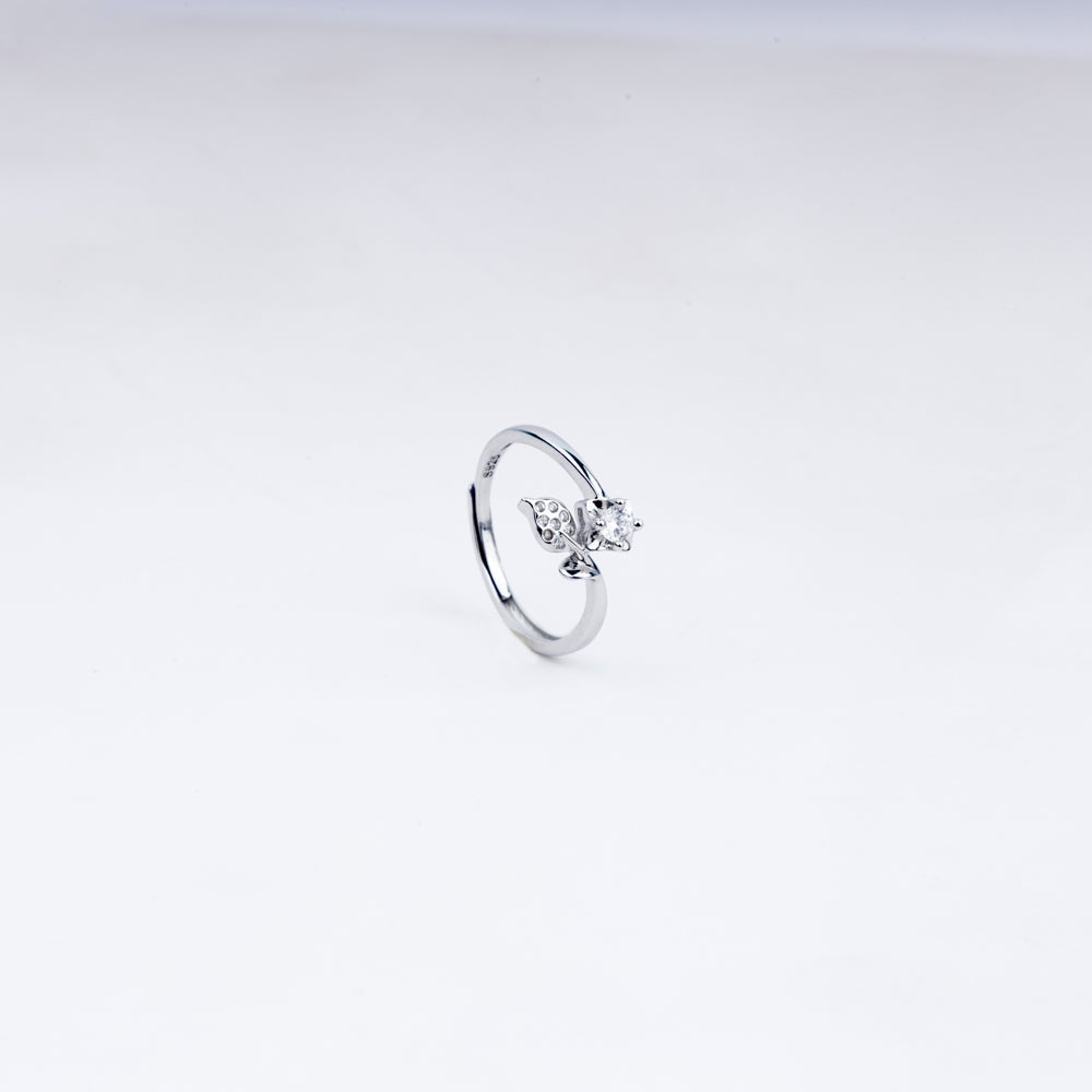 Blossom Gleam 925 Sterling Silver Adjustable Ring