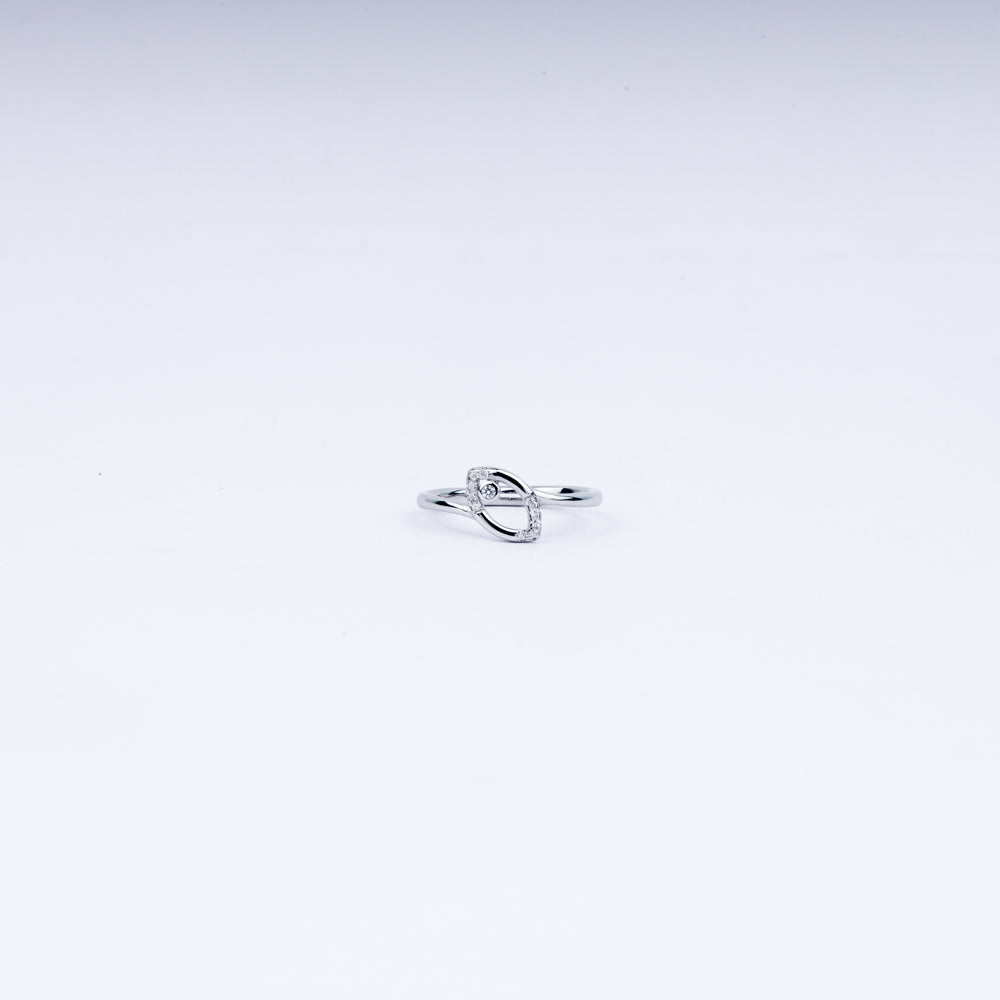 Luna Petal 925 Silver Open Marquise Ring