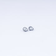 Pear Halo CZ Stud Earrings in 925 Sterling Silver