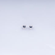 Heart Sparkle CZ Stud Earrings in 925 Sterling Silver with Rose Gold Plating