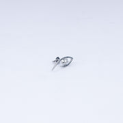 Modern Abstract CZ Stud Earrings in 925 Sterling Silver
