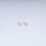 Princess-Cut Radiance in 925 Sterling Silver Stud Earrings