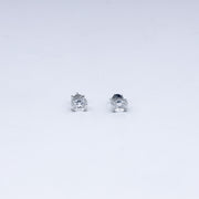 925 Silver Solitaire CZ Stud Earrings – Elegant & Refined
