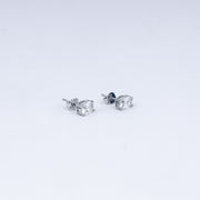 925 Silver Solitaire CZ Stud Earrings – Elegant & Refined