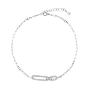 Lock Charm Anklet In 925 Sterling Silver - Vanika