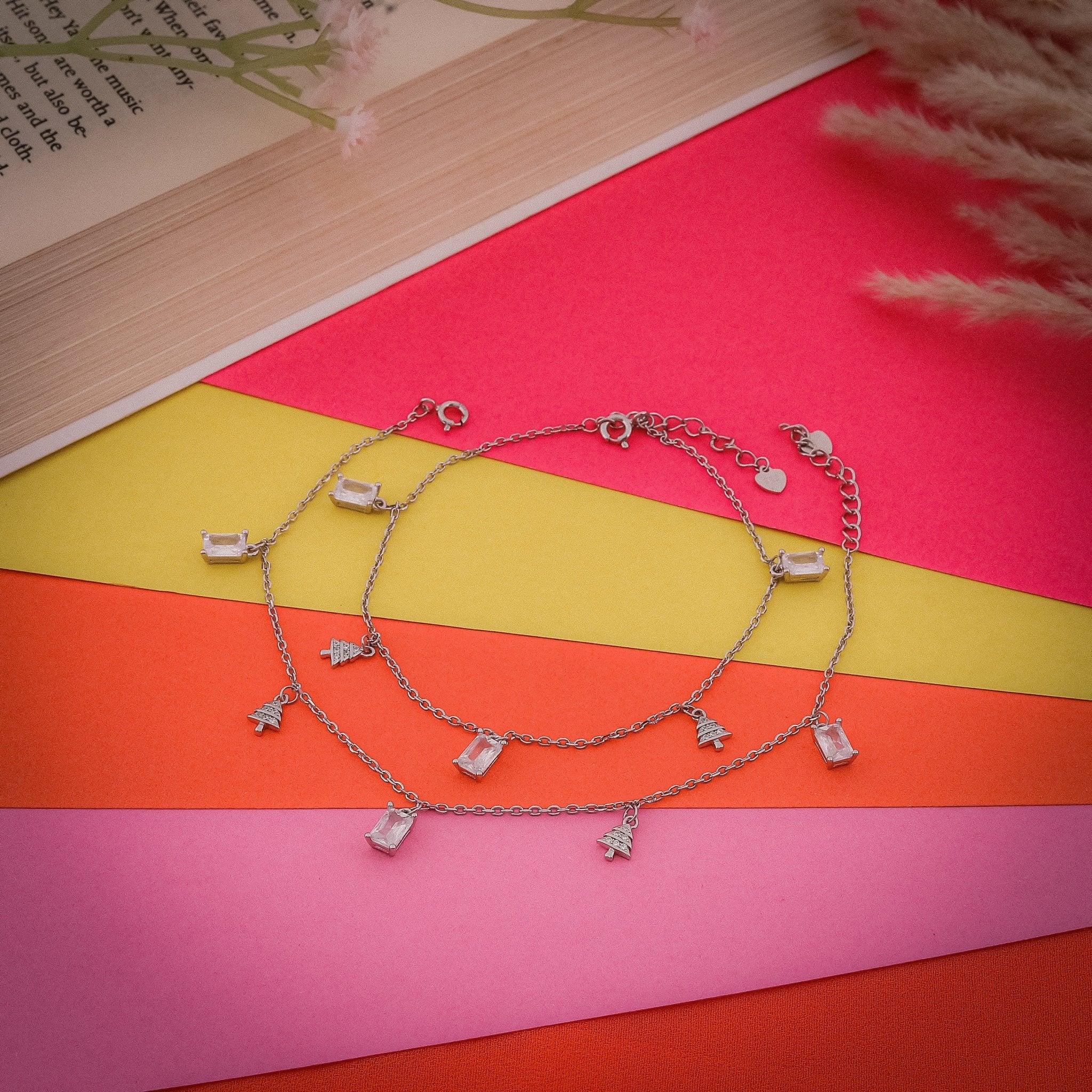 Shining Drip Essence Anklet In 925 Sterling Silver - Vanika