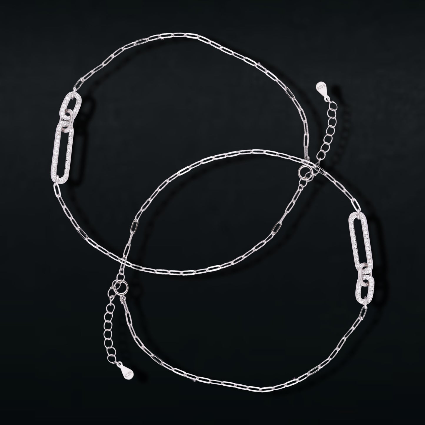 Lock Charm Anklet In 925 Sterling Silver - Vanika