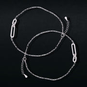 Lock Charm Anklet In 925 Sterling Silver - Vanika