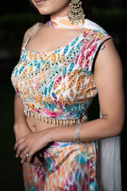 Playful Multi-Colored Indo-Western set(Set of 3) - Vanika