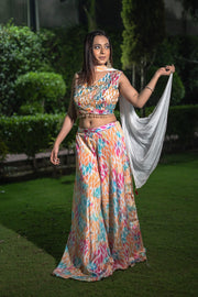 Playful Multi-Colored Indo-Western set(Set of 3) - Vanika