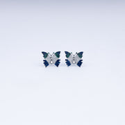 Butterfly Pendant Zircon Necklace Set In 925 Sterling silver