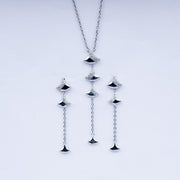 Celestia 925 Silver Cascade Necklace Set