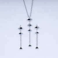 Celestia 925 Silver Cascade Necklace Set