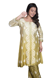 Vanika Marigold Bloom Chikankari Kurta Set