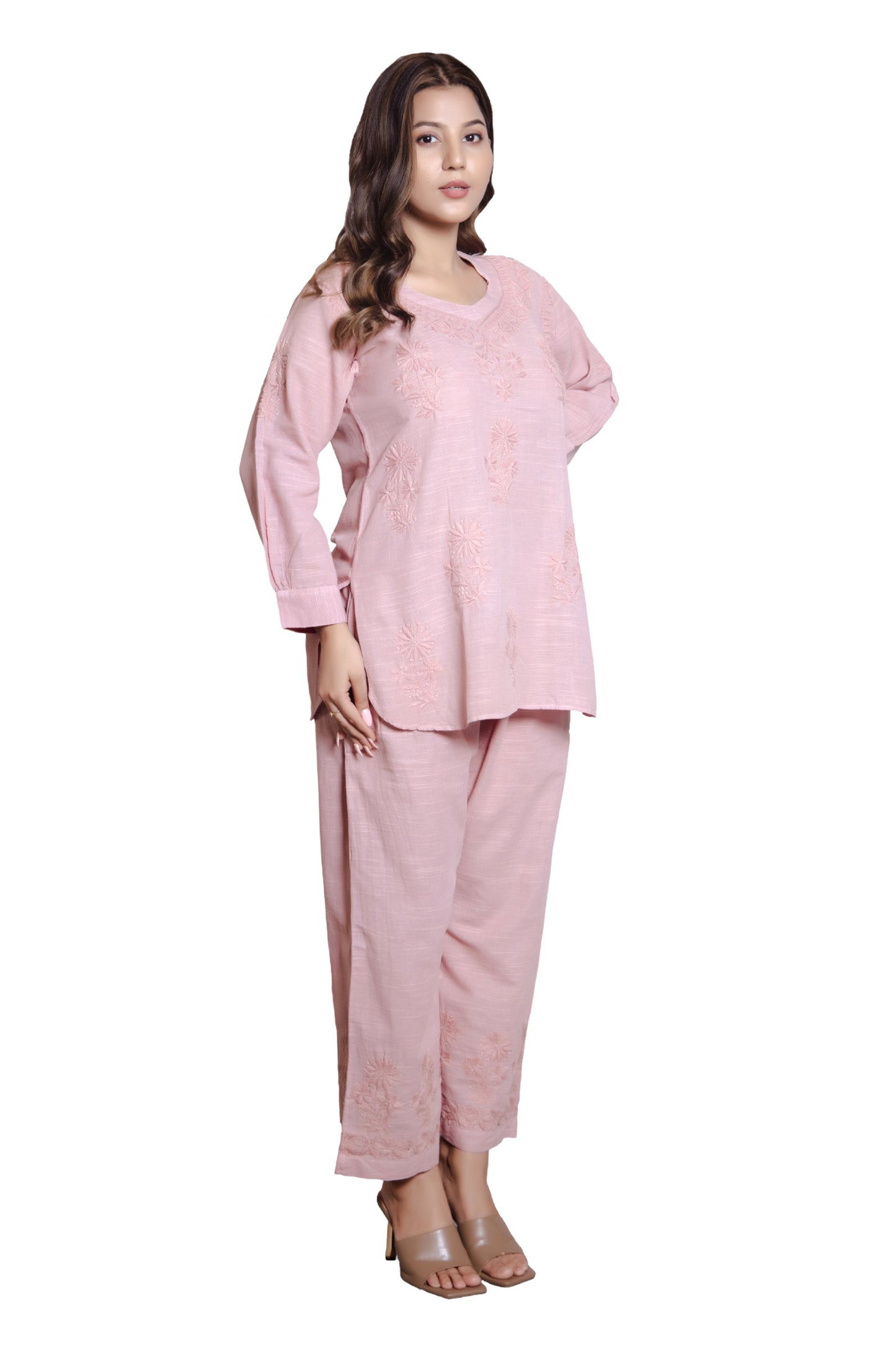 Vanika Blush Serenity Embroidered Co-ord Set
