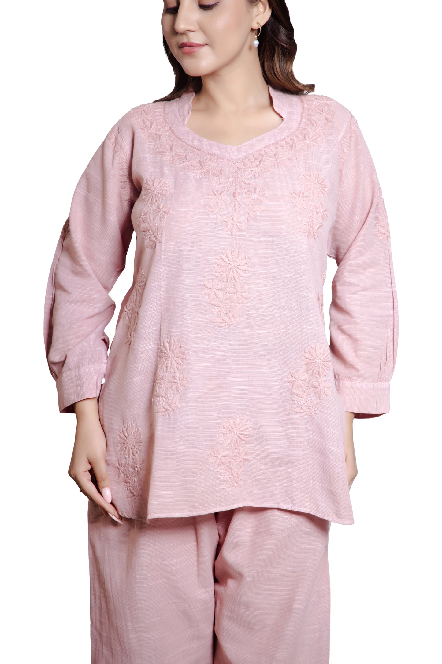 Vanika Blush Serenity Embroidered Co-ord Set