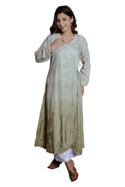 Vanika Sage Mist Wrap Embroidered Kurta Set