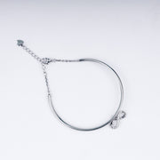 Infinite Possibilities Zircon Adjustable Bracelet In 925 Sterling Silver