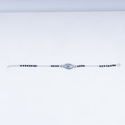 Mystic Iris Rakhi – 925 Sterling Silver Evil Eye with Pink-Blue Accent