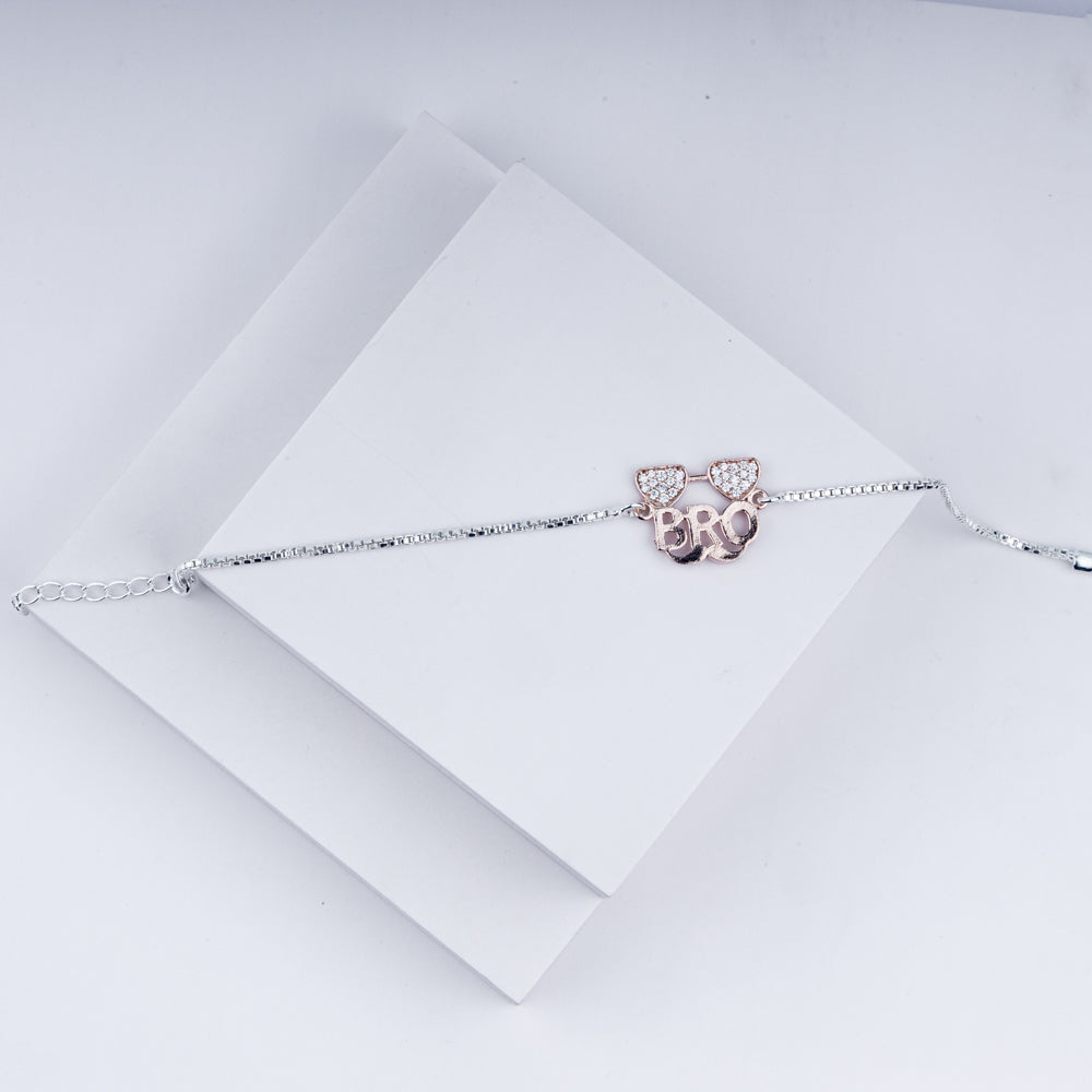 BRO Crown Rakhi – Sterling Silver with Rose Gold Touch