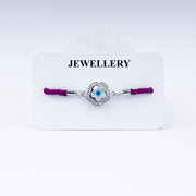 Floral Charm, Fierce Protection – Evil Eye Rakhi in 925 Silver