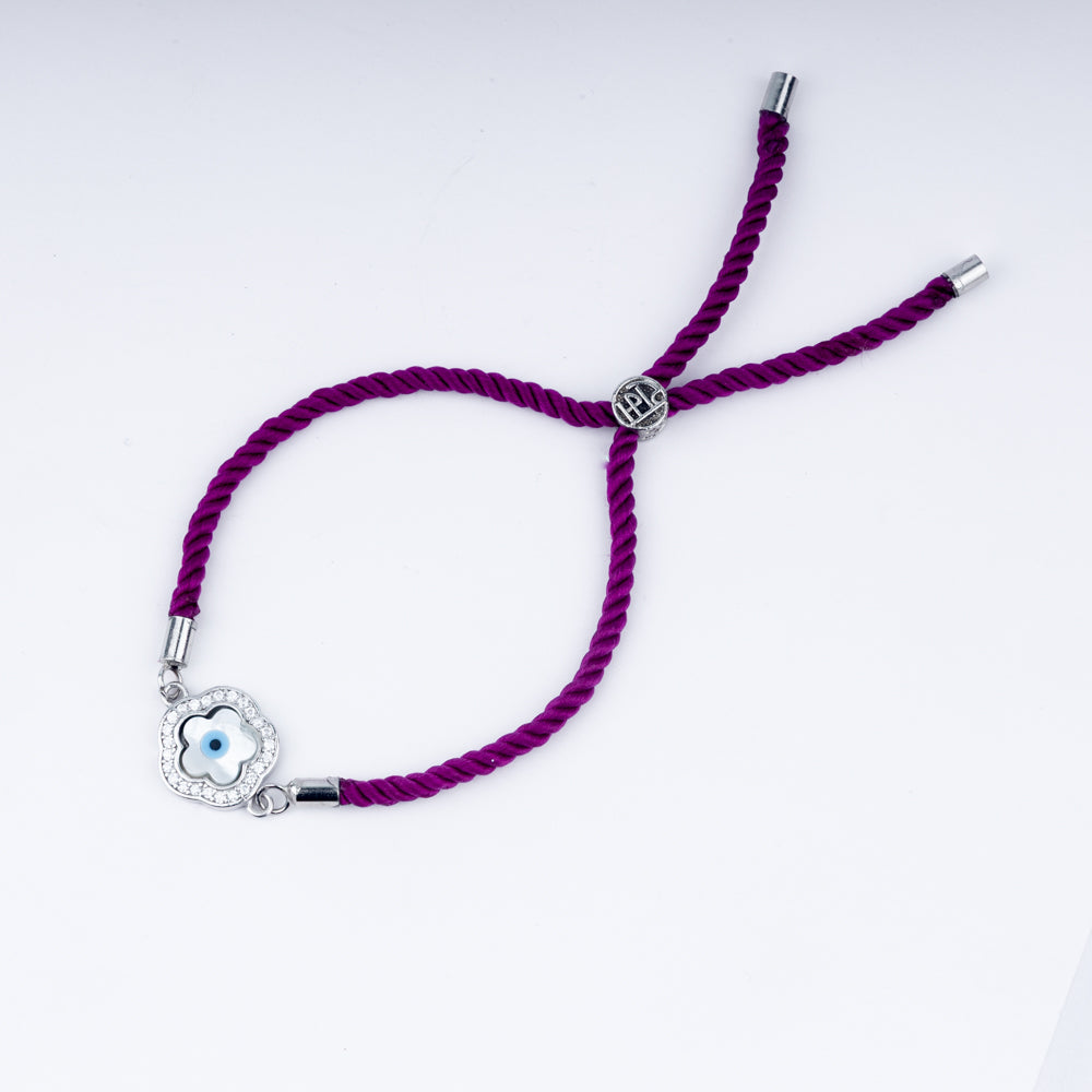 Floral Charm, Fierce Protection – Evil Eye Rakhi in 925 Silver
