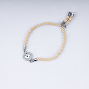 Sunny Side Up – 925 Silver Evil Eye Rakhi on Peach Twist