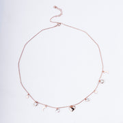Celestial Charm Necklace in 925 Sterling Silver with Rose Gold Plating