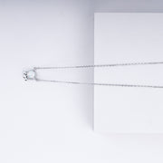 Opulent Glow Opal Pendant Necklace in 925 Sterling Silver with CZ Halo