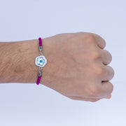 Floral Charm, Fierce Protection – Evil Eye Rakhi in 925 Silver