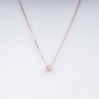 Eternal Sparkle Pendant Necklace in 925 Sterling Silver with Rose Gold Plating