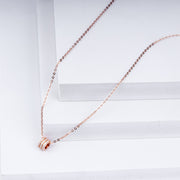 Eternal Sparkle Pendant Necklace in 925 Sterling Silver with Rose Gold Plating