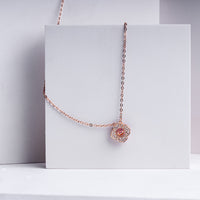 Blossom Elegance Necklace in 925 Sterling Silver with Rose Gold Plating & CZ Accents