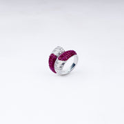 Foliage Twist Adjustable Cocktail Ring in 925 Sterling Silver