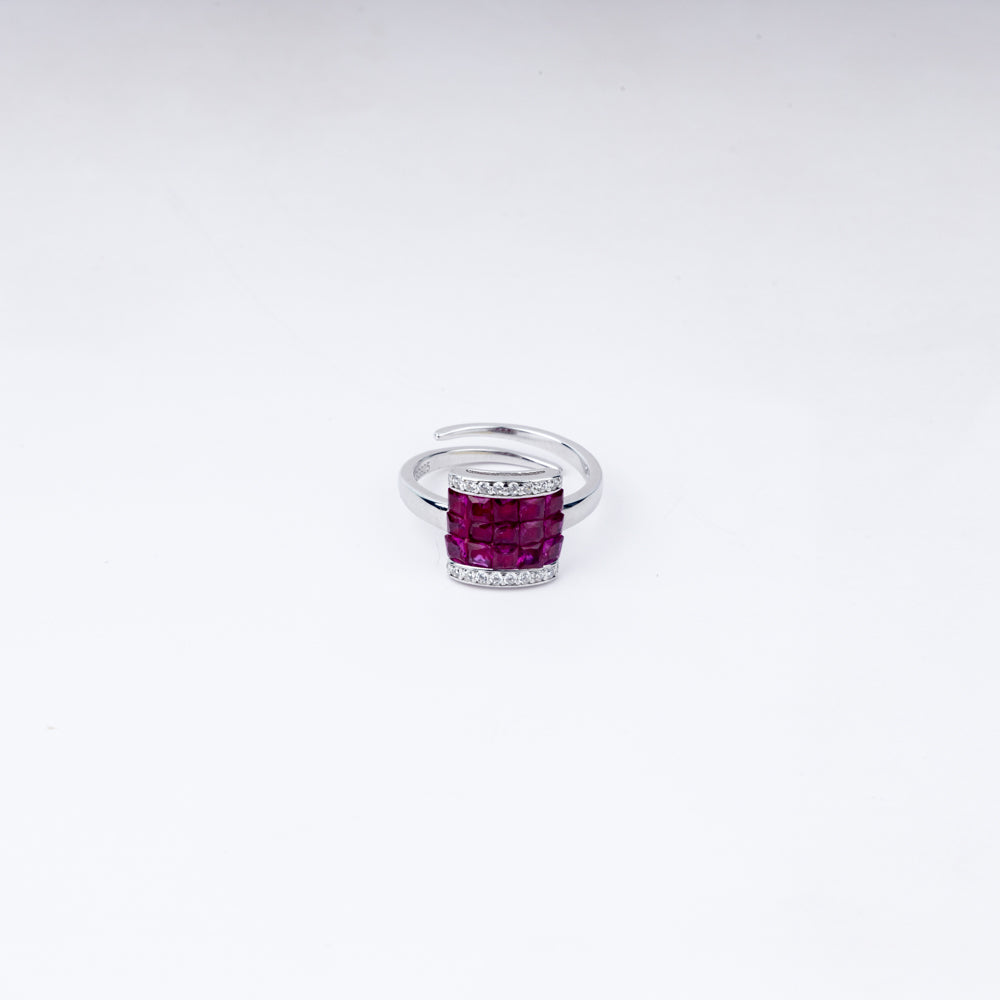 Nature's Embrace Ring – Adjustable 925 Silver Cocktail Design