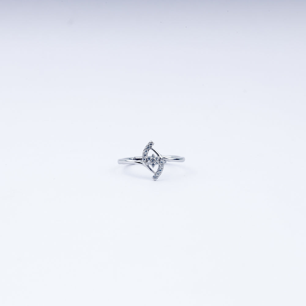 Crescent Spark Ring – 925 Sterling Silver