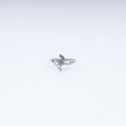 Petal Flow CZ Ring in 925 Sterling Silver – Adjustable Fit