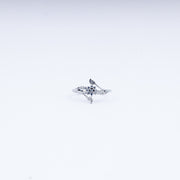 Petal Flow CZ Ring in 925 Sterling Silver – Adjustable Fit