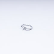 Orbit CZ Ring in 925 Sterling Silver – Adjustable Fit