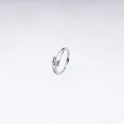 Orbit CZ Ring in 925 Sterling Silver – Adjustable Fit