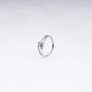 Orbit CZ Ring in 925 Sterling Silver – Adjustable Fit