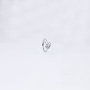 Blooming Heart CZ Ring in 925 Sterling Silver – Nature-Inspired Elegance, Adjustable