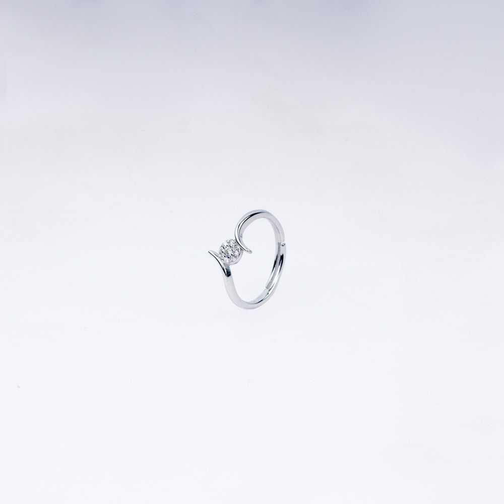 Moondrop Curve 925 Silver Adjustable Ring