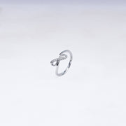 Eterna 925 Silver Infinity Ring with Pave Stones
