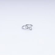 Eterna 925 Silver Infinity Ring with Pave Stones