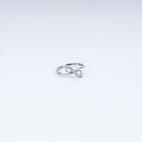 Eterna 925 Silver Infinity Ring with Pave Stones