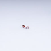 Vanika Oval Radiance CZ Stud Earrings | 925 Sterling Silver with Rose Gold Plating
