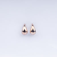 Teardrop Elegance Stud Earrings in 925 Sterling Silver with Rose Gold Plating